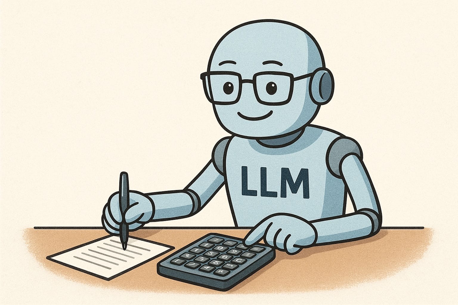 An LLM is using a calculator to answer questions.