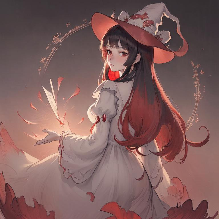 Vampire girl with red eyes