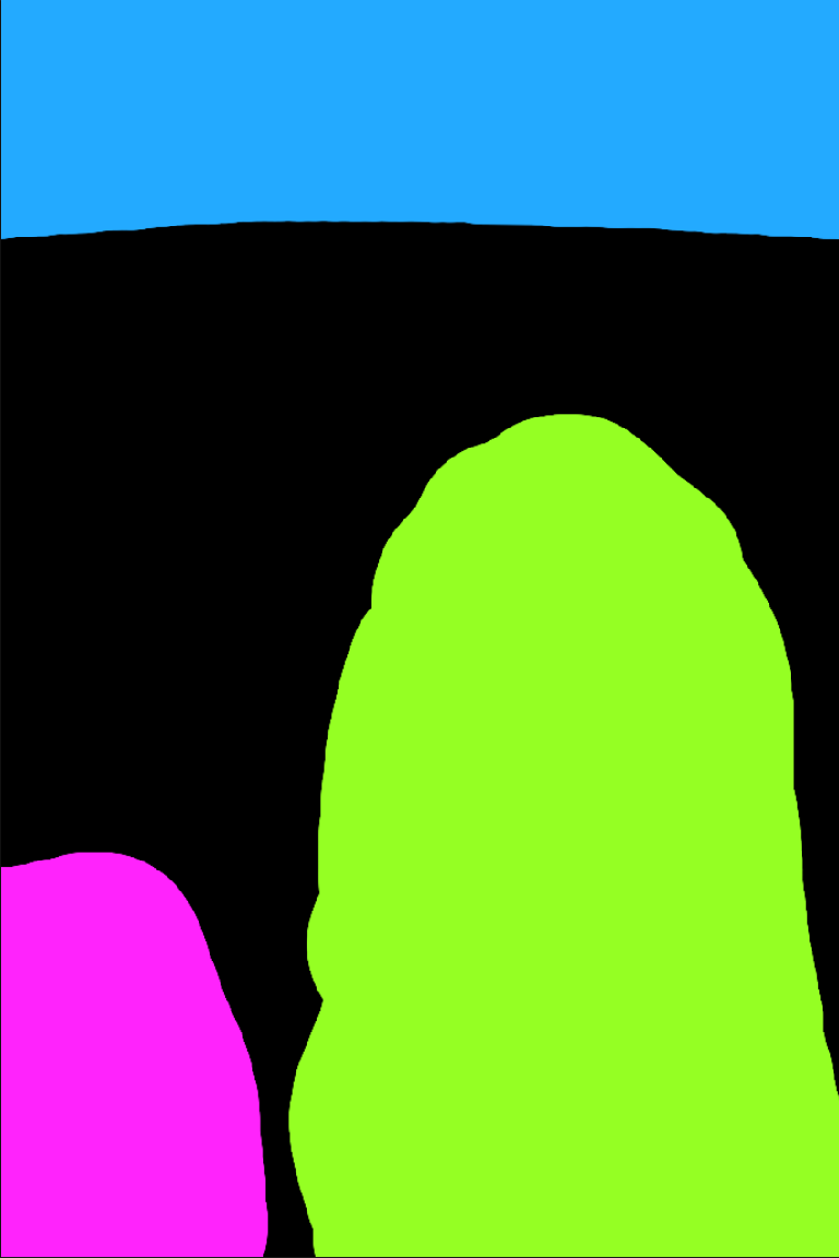 Sample RGB instance-color region map