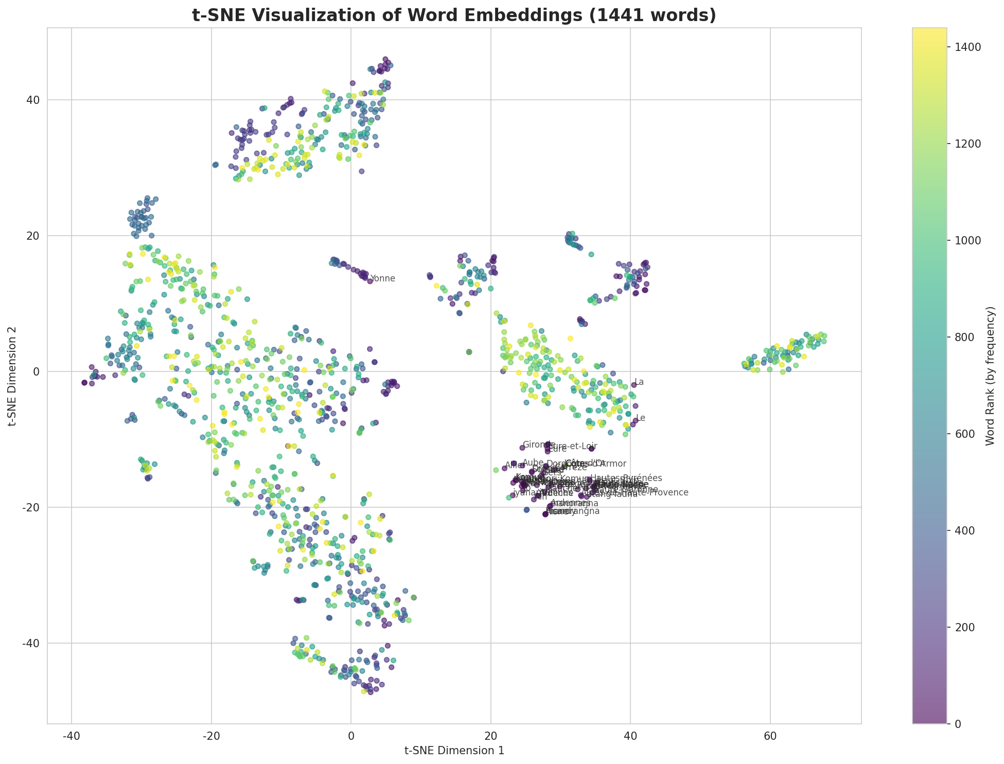 t-SNE Words